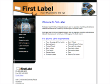 Tablet Screenshot of firstlabel.co.nz
